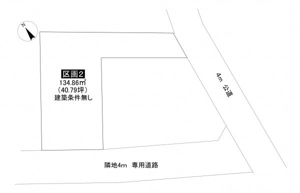藤沢市鵠沼神明、土地の間取り画像です