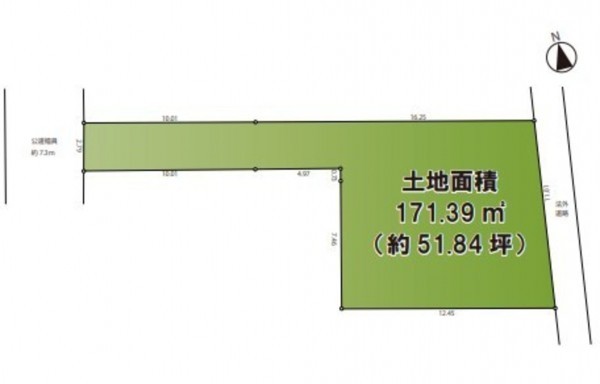 藤沢市鵠沼海岸、土地の間取り画像です