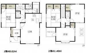 藤沢市辻堂元町、中古一戸建ての間取り画像です