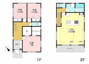 藤沢市本鵠沼、新築一戸建ての間取り画像です