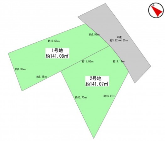 藤沢市片瀬、土地の間取り画像です