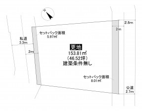 藤沢市辻堂、土地の間取り画像です