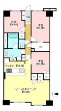 藤沢市辻堂西海岸、マンションの間取り画像です