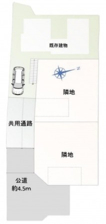 藤沢市渡内、土地の間取り画像です