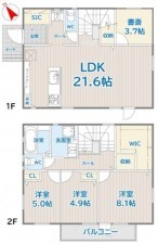 藤沢市藤が岡、中古一戸建ての間取り画像です