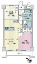 藤沢市片瀬海岸、マンションの間取り画像です
