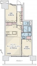 藤沢市鵠沼橘、マンションの間取り画像です