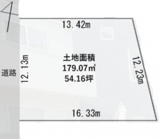 藤沢市片瀬、土地の間取り画像です