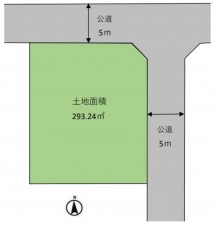 藤沢市片瀬山、土地の間取り画像です