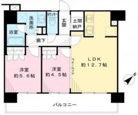 藤沢市片瀬海岸、マンションの間取り画像です