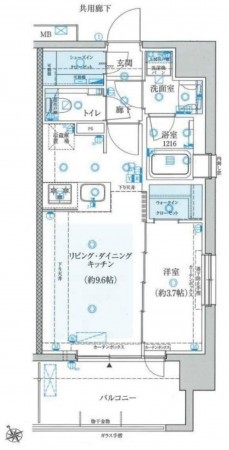 藤沢市藤沢、マンションの間取り画像です