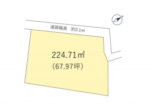西尾市中畑町、土地の間取り画像です