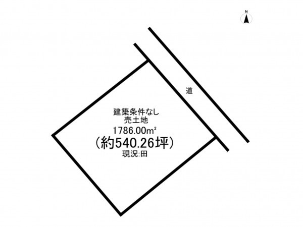 西尾市上羽角町、土地の間取り画像です