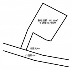 西尾市新在家町、土地の間取り画像です