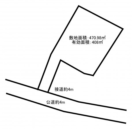 西尾市新在家町、土地の間取り画像です