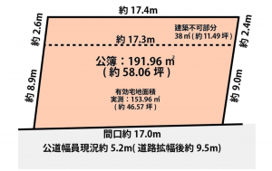 西尾市上町、土地の間取り画像です