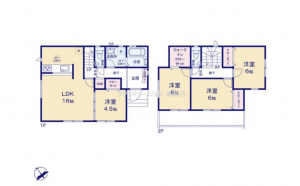 西尾市平坂町、新築一戸建ての間取り画像です