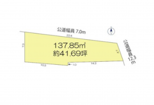 西尾市平坂町、土地の間取り画像です