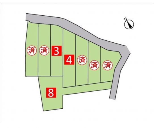 西尾市上矢田町、土地の間取り画像です