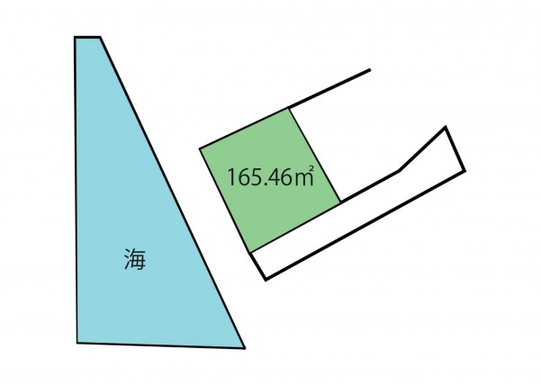 西尾市東幡豆町、土地の間取り画像です
