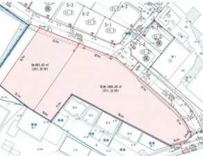 西尾市法光寺町、土地の間取り画像です