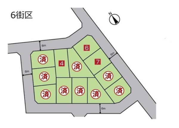 西尾市国森町、土地の間取り画像です