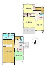 西尾市吉良町富好新田、新築一戸建ての間取り画像です