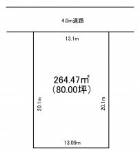 西尾市今川町、土地の間取り画像です