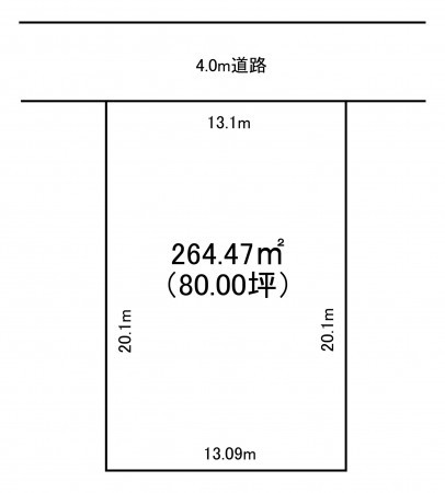 西尾市今川町、土地の間取り画像です