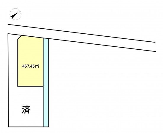 西尾市一色町松木島、土地の間取り画像です