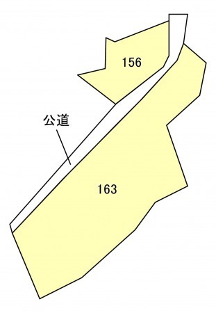 西尾市寺部町、土地の間取り画像です