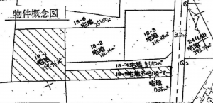 西尾市吉良町下横須賀、土地の間取り画像です