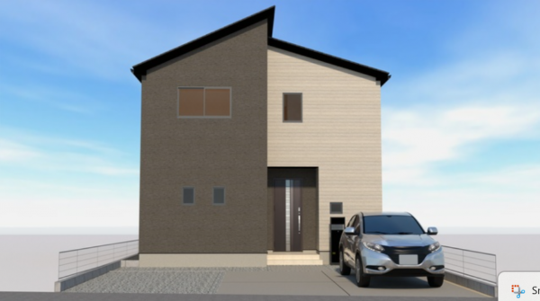 西尾市一色町千間、新築一戸建ての外観画像です