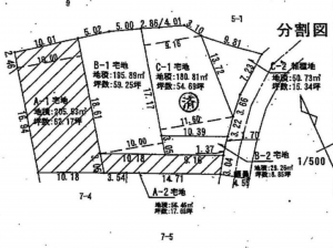 西尾市吉良町富田、土地の間取り画像です