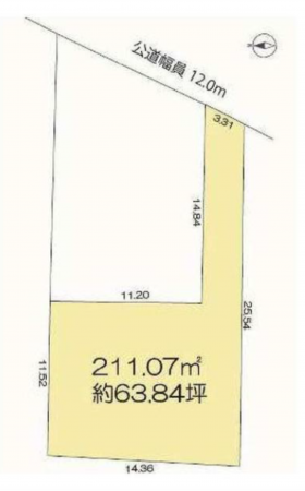 西尾市下町、土地の間取り画像です