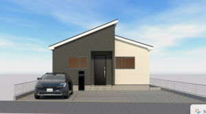 西尾市一色町千間、新築一戸建ての外観画像です