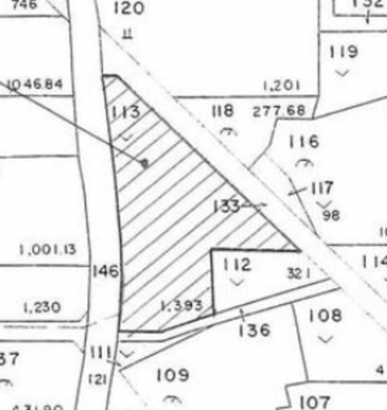 西尾市吉良町富田、土地の間取り画像です