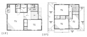 西尾市中畑町、中古一戸建ての間取り画像です