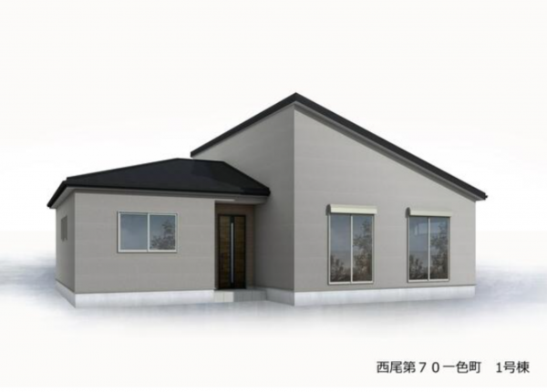 西尾市一色町中外沢、新築一戸建ての外観画像です