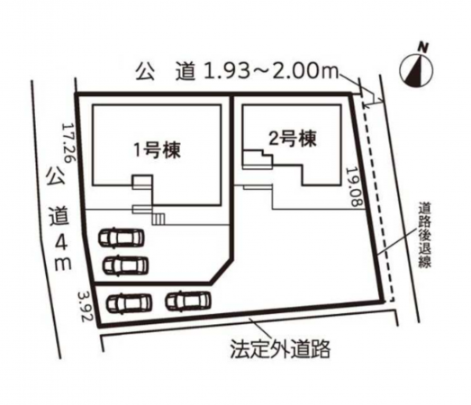 西尾市一色町中外沢、新築一戸建ての地図画像です