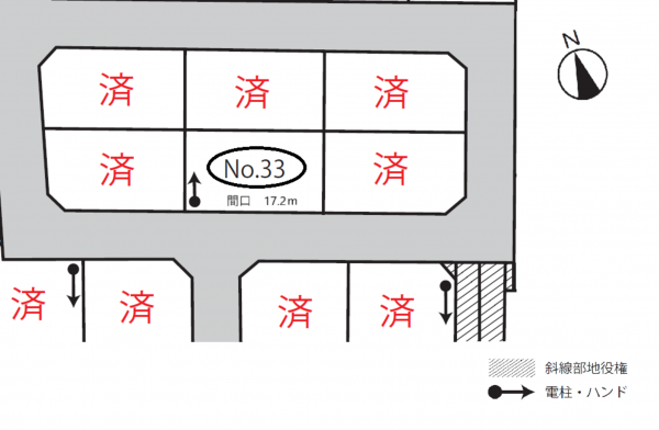 西尾市徳永町、土地の間取り画像です