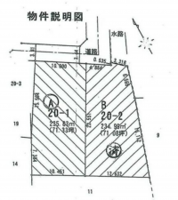 西尾市吉良町下横須賀、土地の間取り画像です