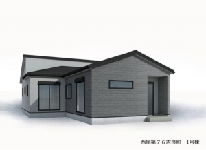 西尾市吉良町吉田、新築一戸建ての外観画像です