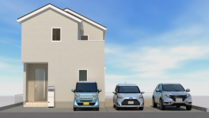 西尾市一色町松木島、新築一戸建ての外観画像です