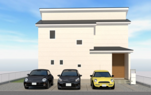 西尾市西浅井町、新築一戸建ての外観画像です