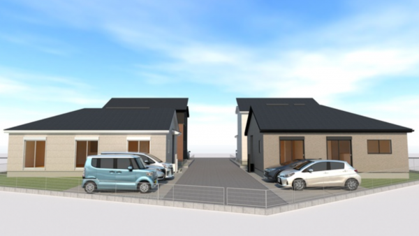 西尾市西浅井町、新築一戸建ての外観画像です