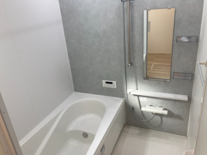 西尾市西幡豆町、新築一戸建ての風呂画像です