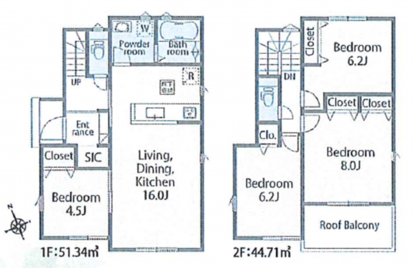 西尾市西幡豆町、新築一戸建ての間取り画像です