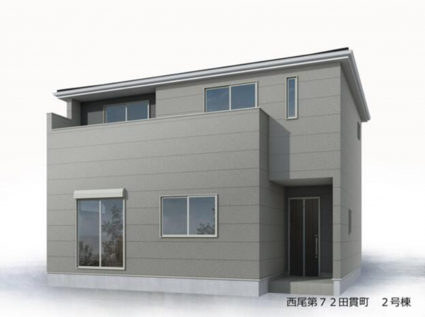 西尾市田貫町、新築一戸建ての外観画像です