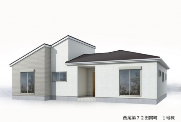 西尾市田貫町、新築一戸建ての外観画像です